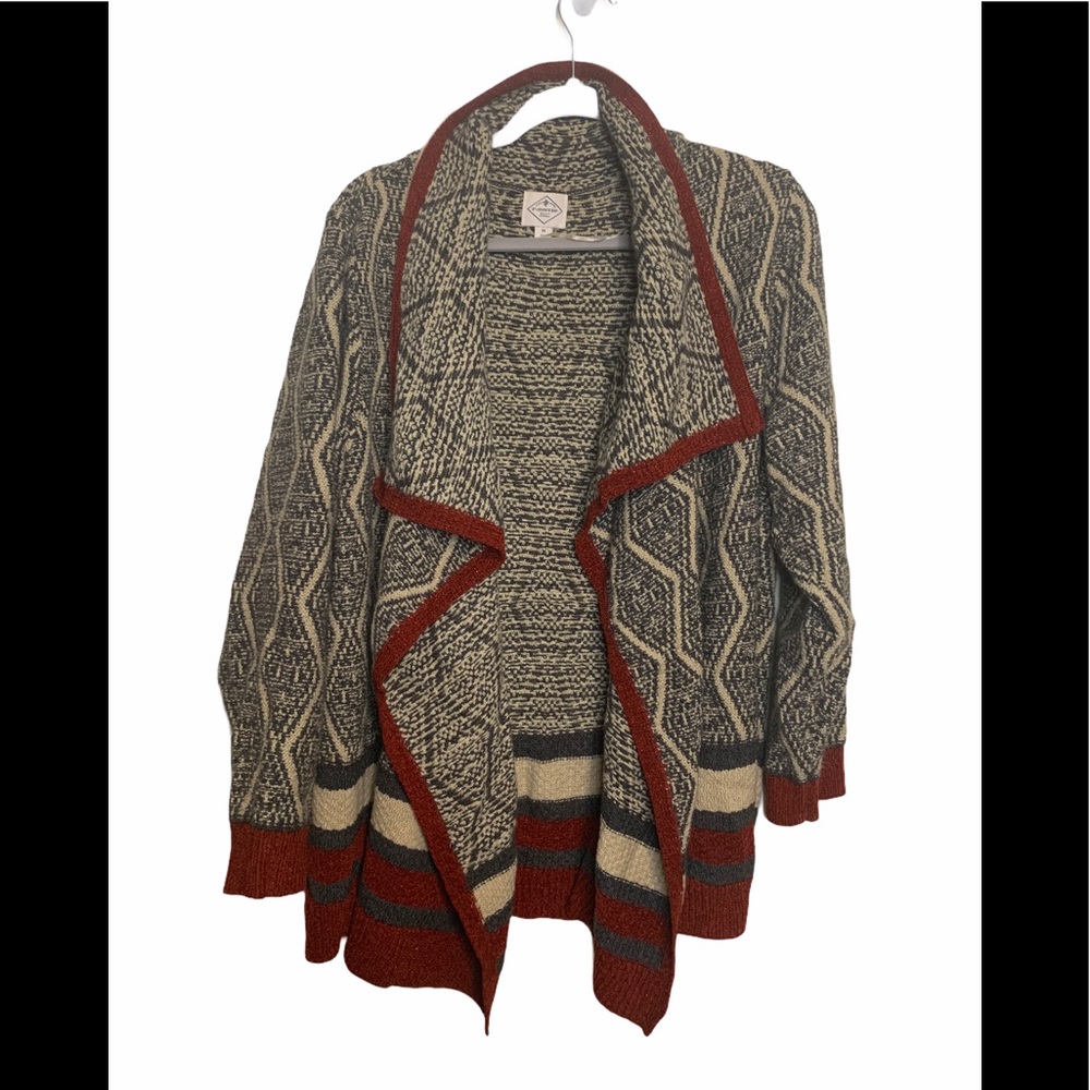 St John's Bay Women's Drape Front Duster Cardigan